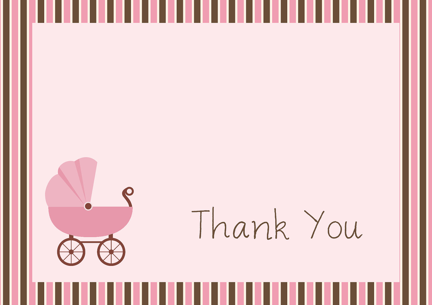 34 Printable Thank You Cards For All Purposes Inside Template For Baby Shower Thank You Cards
