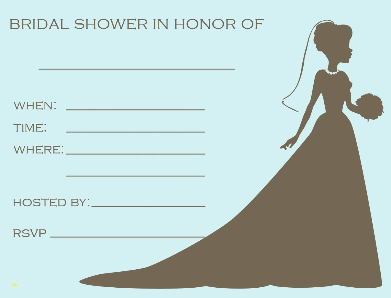 34 Stylish Bridal Shower Invitation Templates Pertaining To Blank Bridal Shower Invitations Templates