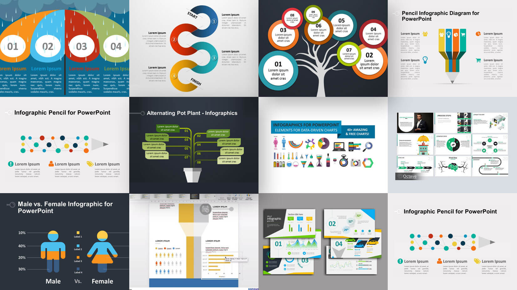 35+ Free Infographic Powerpoint Templates To Power Your Regarding Sample Templates For Powerpoint Presentation