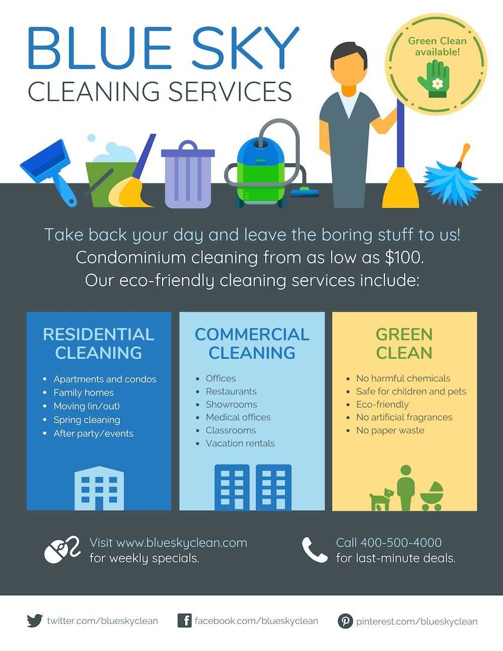 Cleaning Brochure Templates Free