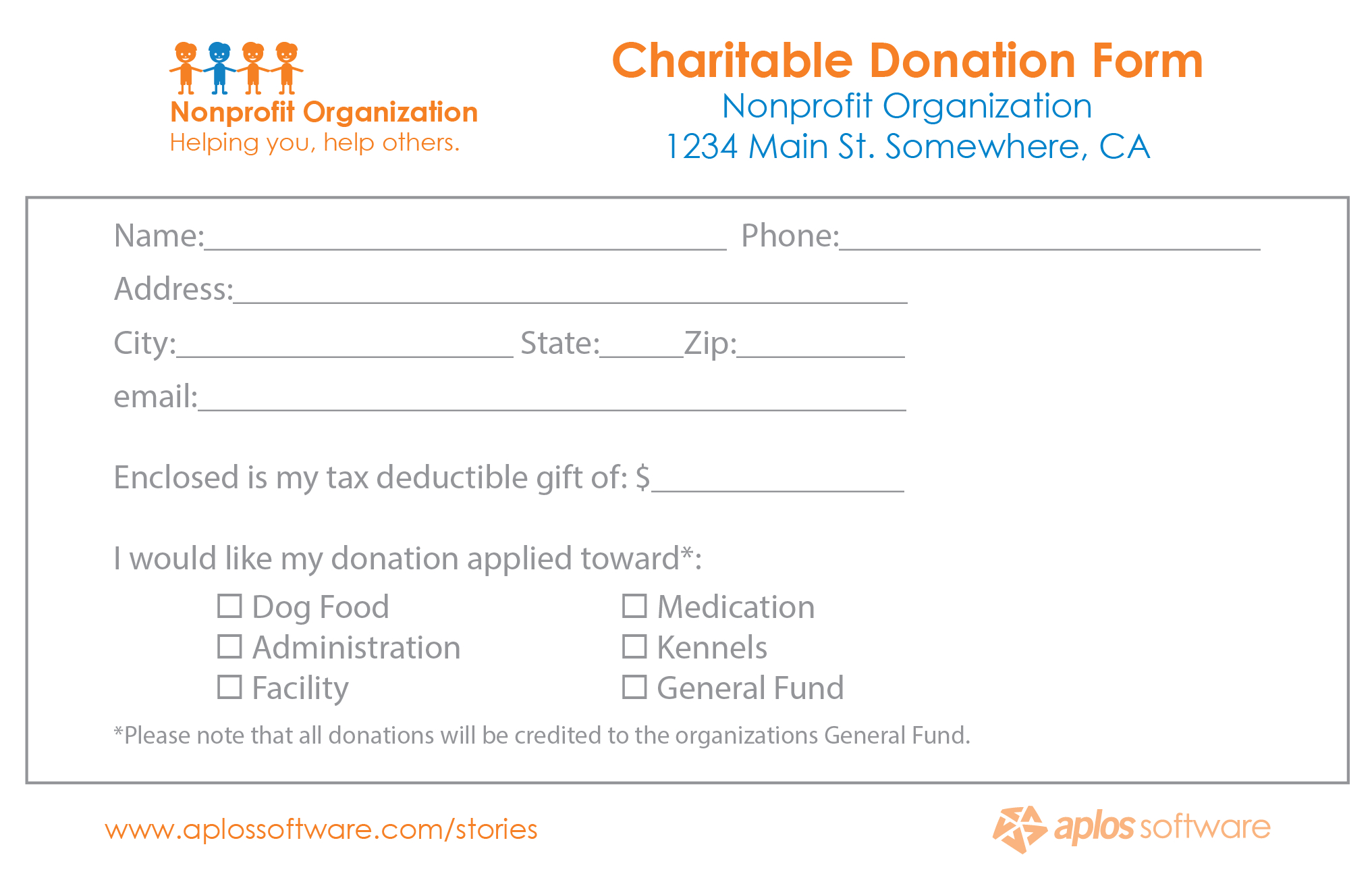 36+ Free Donation Form Templates In Word Excel Pdf In Donation Cards Template