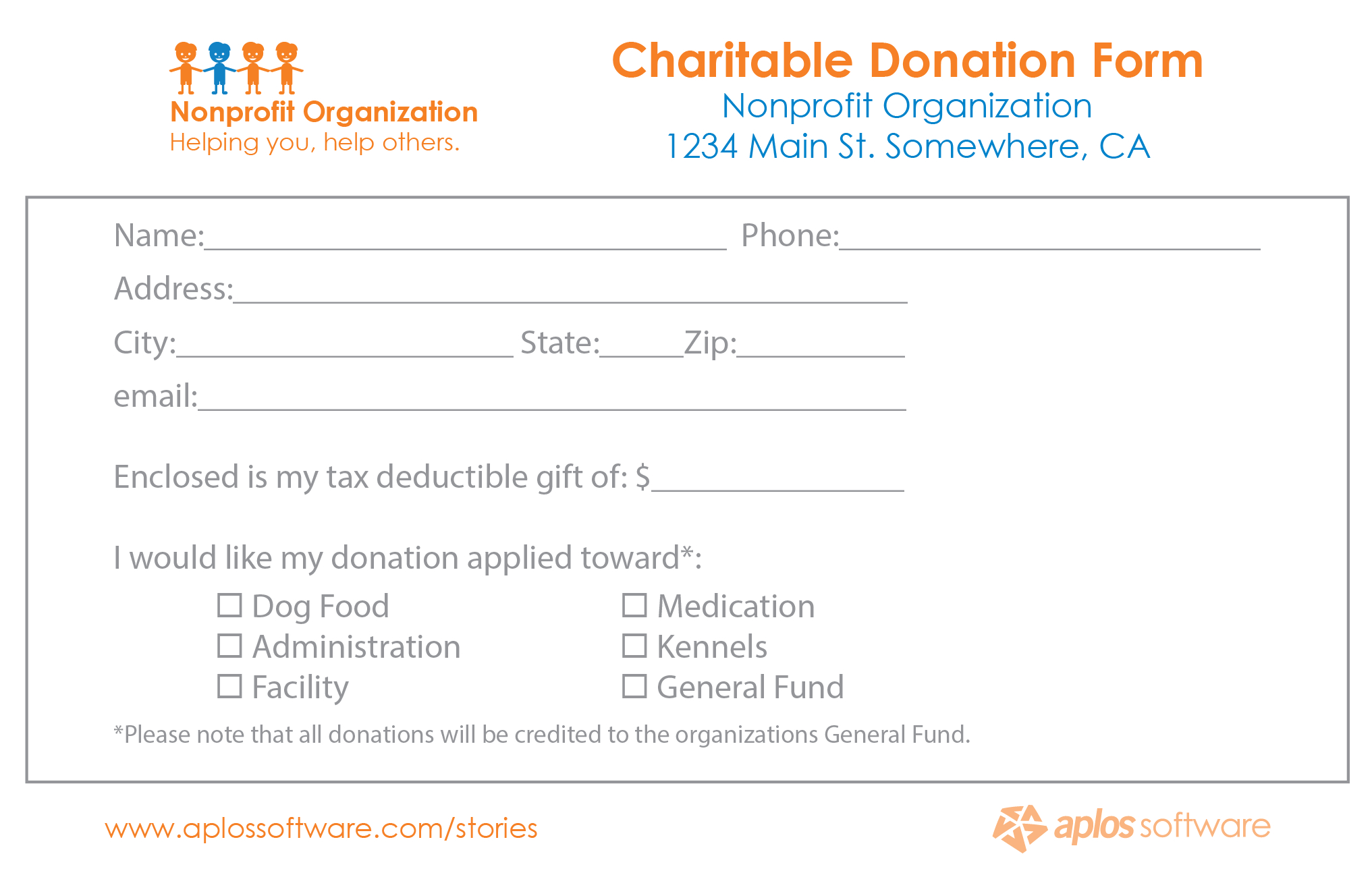 36+ Free Donation Form Templates In Word Excel Pdf Within Donation Card Template Free