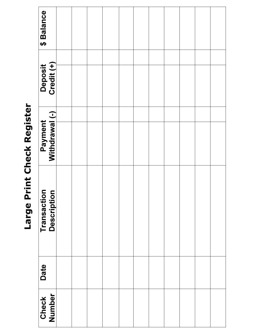 37 Checkbook Register Templates [100% Free, Printable] ᐅ Intended For Customizable Blank Check Template