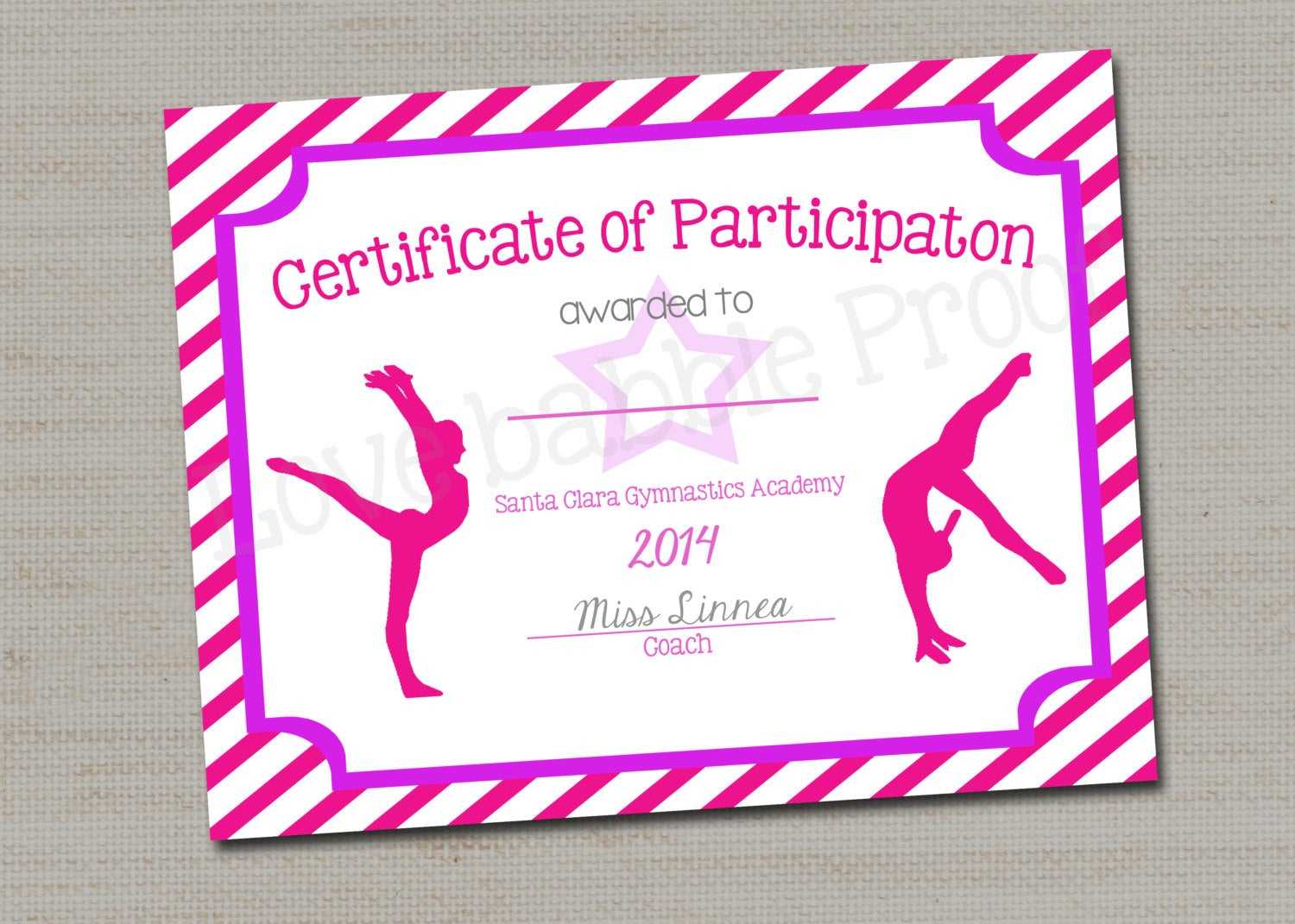 37 Free Printable Gymnastics Award Certificates, Gymnastics Within Gymnastics Certificate Template