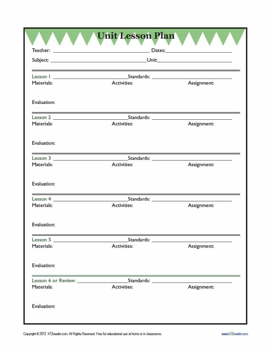 39 Best Unit Plan Templates [Word, Pdf] ᐅ Template Lab Inside Blank Unit Lesson Plan Template