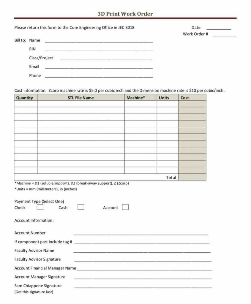 39+ Work Order Templates Download – Pdf Work Order Format! Intended For Maintenance Job Card Template