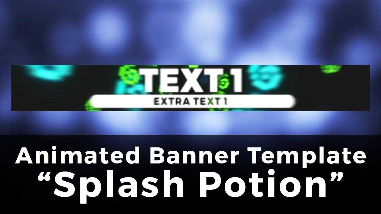 3D Advanced Minecraft Server Banner Template (Gif) – "splash Potion" Within Minecraft Server Banner Template