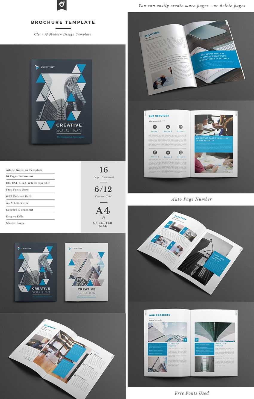 4 Page Brochure Design Templates | Rohanspong With Regard To 12 Page Brochure Template