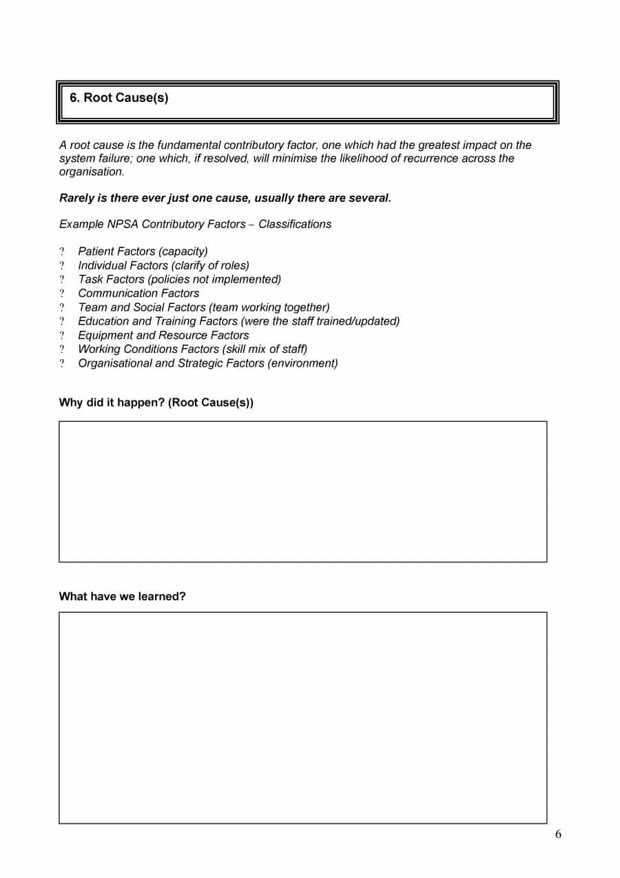 40+ Effective Root Cause Analysis Templates, Forms & Examples In Failure Investigation Report Template
