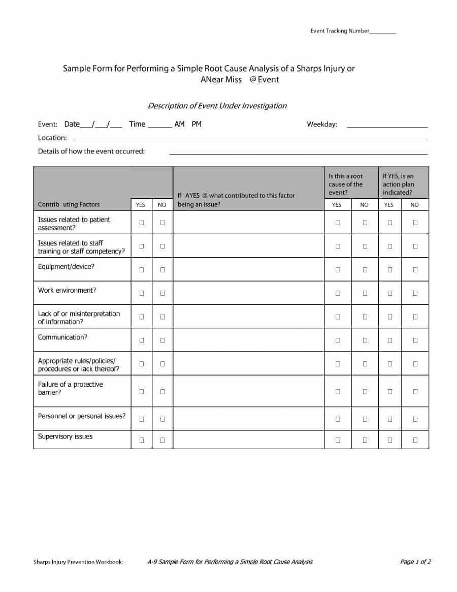 40+ Effective Root Cause Analysis Templates, Forms & Examples Inside Failure Investigation Report Template