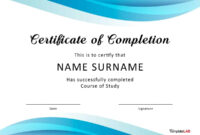40 Fantastic Certificate Of Completion Templates [Word for Certificate Of Completion Free Template Word