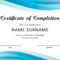 40 Fantastic Certificate Of Completion Templates [Word for Certificate Of Completion Free Template Word