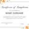 40 Fantastic Certificate Of Completion Templates [Word In Certificate Of Completion Free Template Word