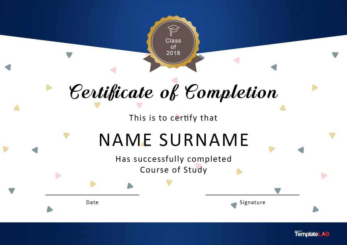 40 Fantastic Certificate Of Completion Templates [Word In Certificate Templates For Word Free Downloads