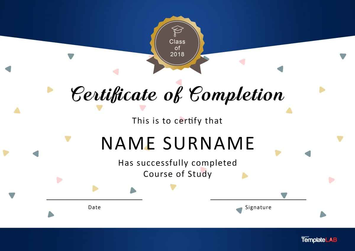 40 Fantastic Certificate Of Completion Templates [Word Inside Certification Of Completion Template