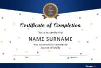 40 Fantastic Certificate Of Completion Templates [Word inside Free Certificate Of Completion Template Word