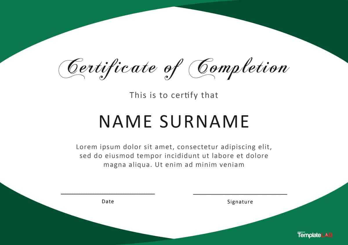 40 Fantastic Certificate Of Completion Templates [Word With Certificate Of Completion Template Word