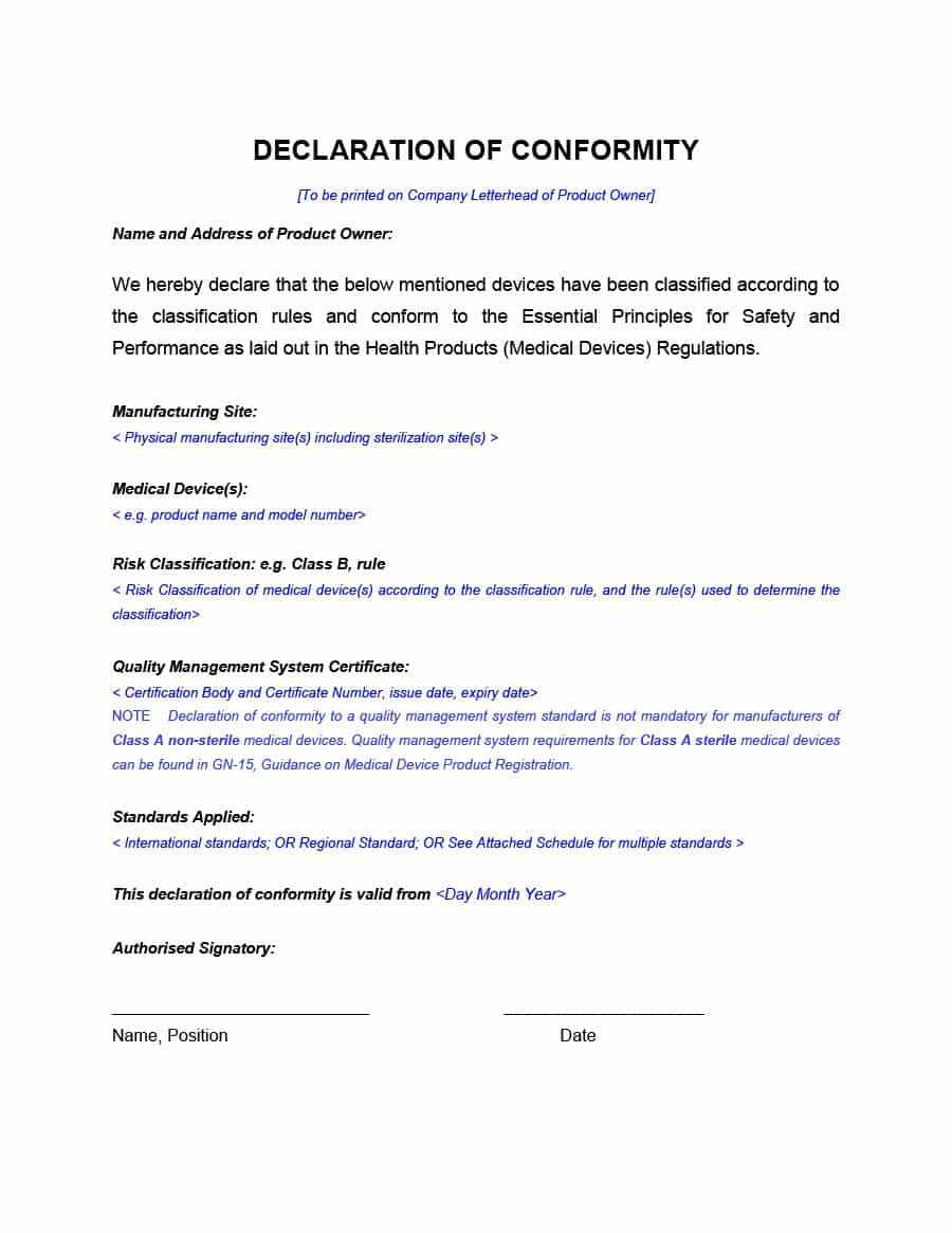 40 Free Certificate Of Conformance Templates & Forms ᐅ Regarding Certificate Of Manufacture Template