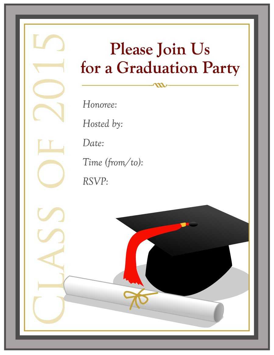 40+ Free Graduation Invitation Templates ᐅ Template Lab Regarding Graduation Party Invitation Templates Free Word