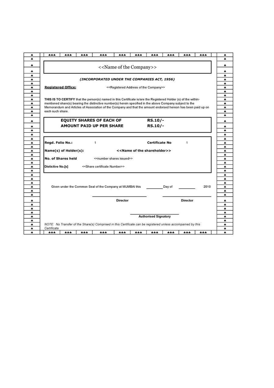 40+ Free Stock Certificate Templates (Word, Pdf) ᐅ Template Lab in Share Certificate Template Pdf 40+ Free Stock Certificate Templates (Word, Pdf) ᐅ Template Lab In Share Certificate Template Pdf