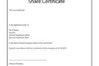 40+ Free Stock Certificate Templates (Word, Pdf) ᐅ Template Lab in Shareholding Certificate Template