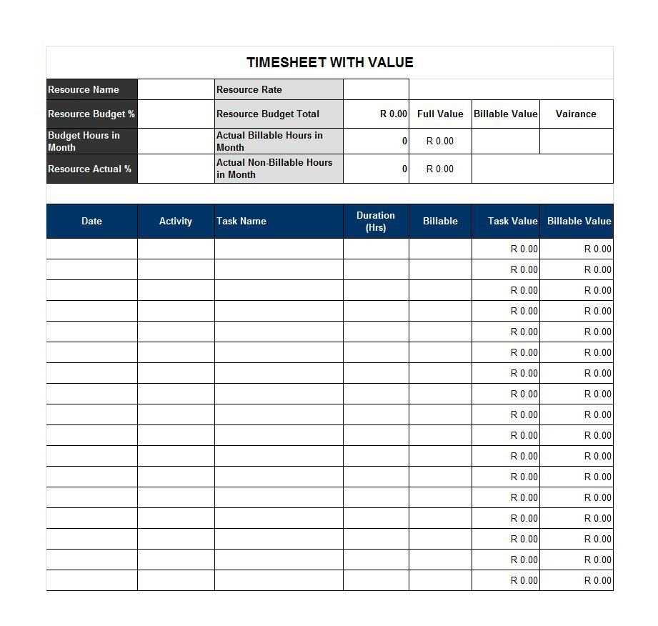 40 Free Timesheet Templates [In Excel] ᐅ Template Lab Pertaining To Sample Job Cards Templates