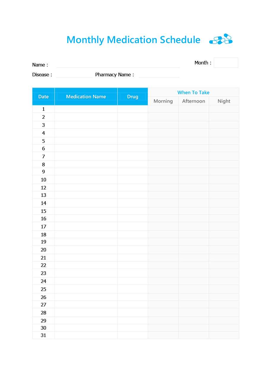 40 Great Medication Schedule Templates (+Medication For Medication Card Template