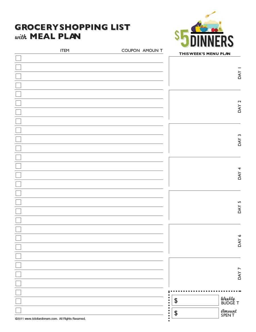 40+ Printable Grocery List Templates (Shopping List) ᐅ Pertaining To Blank Grocery Shopping List Template