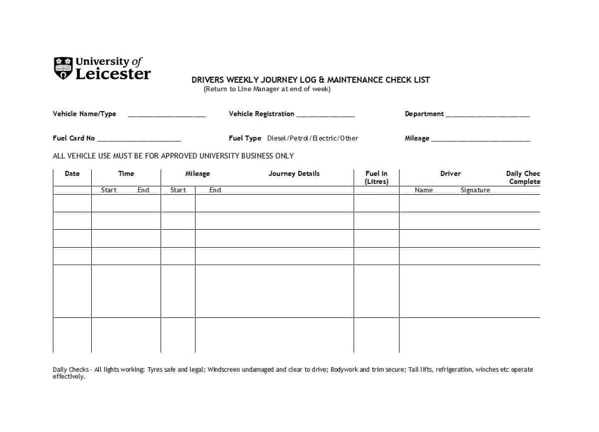 40 Printable Vehicle Maintenance Log Templates ᐅ Template Lab Within Maintenance Job Card Template