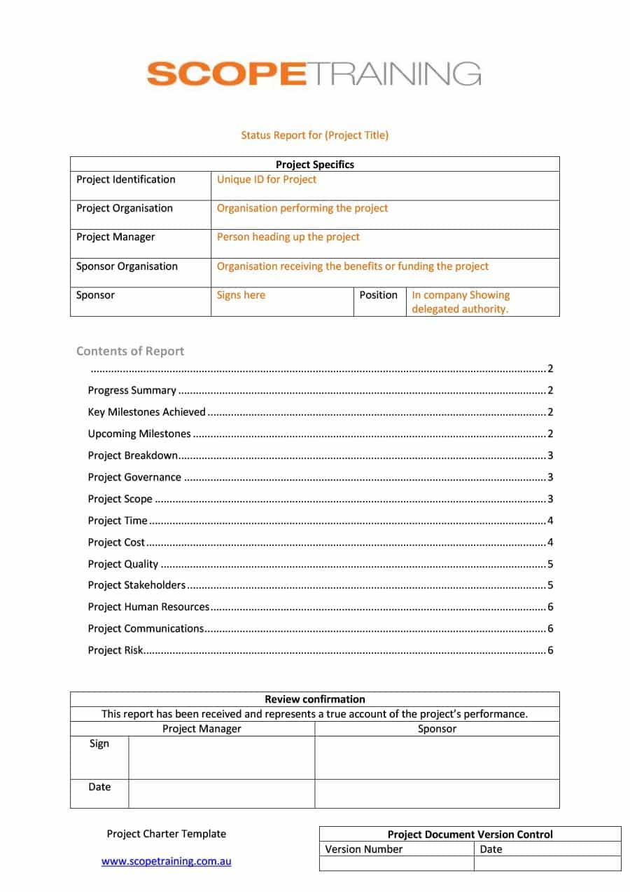 40+ Project Status Report Templates [Word, Excel, Ppt] ᐅ For Daily Status Report Template Software Development