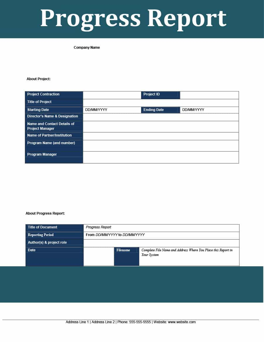 40+ Project Status Report Templates [Word, Excel, Ppt] ᐅ Pertaining To Site Progress Report Template