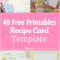 40 Recipe Card Template And Free Printables – Tip Junkie Inside Cookie Exchange Recipe Card Template