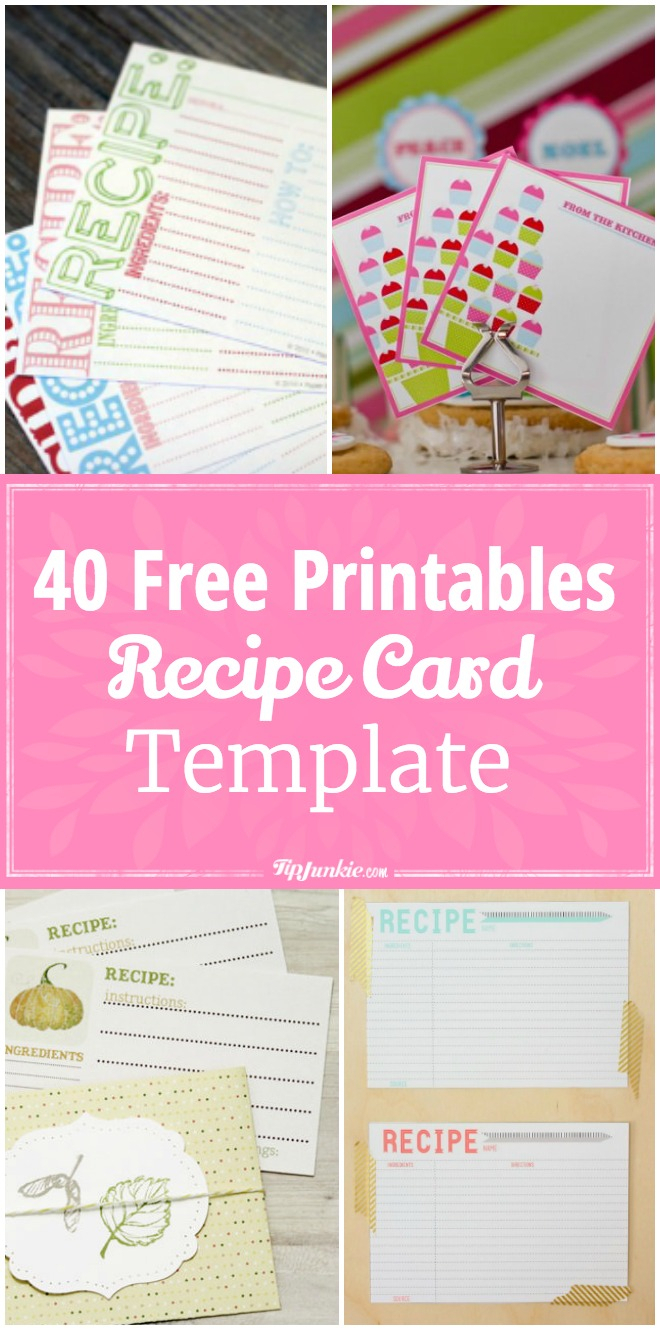 40 Recipe Card Template And Free Printables – Tip Junkie Inside Cookie Exchange Recipe Card Template