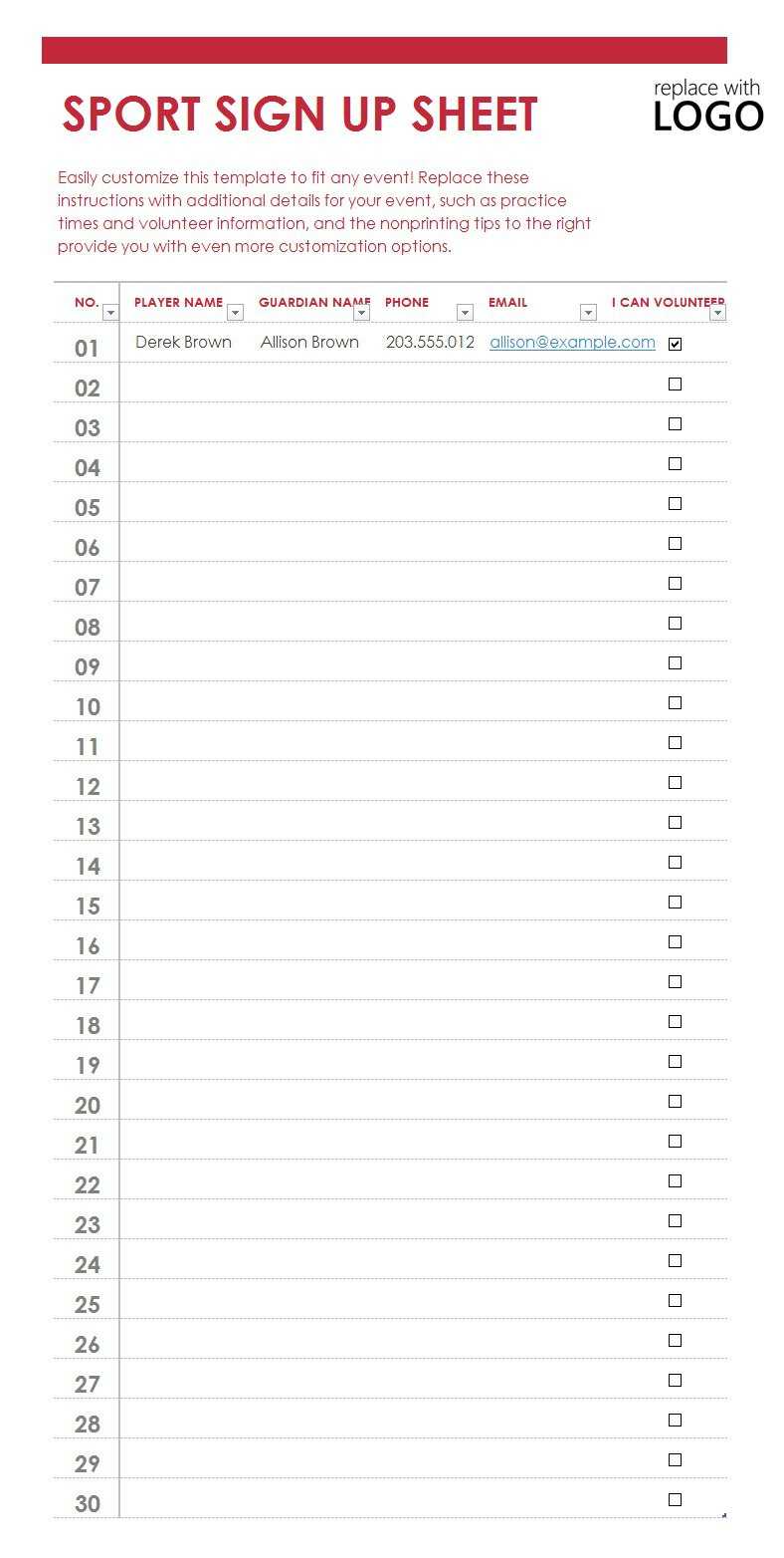 40 Sign Up Sheet / Sign In Sheet Templates (Word & Excel) In Free Sign Up Sheet Template Word