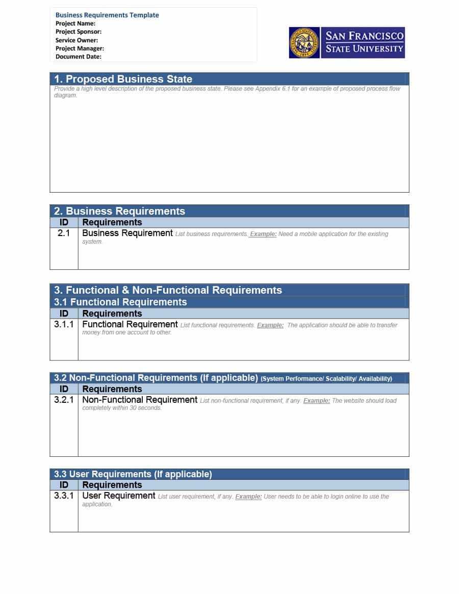 40+ Simple Business Requirements Document Templates ᐅ For Reporting Requirements Template