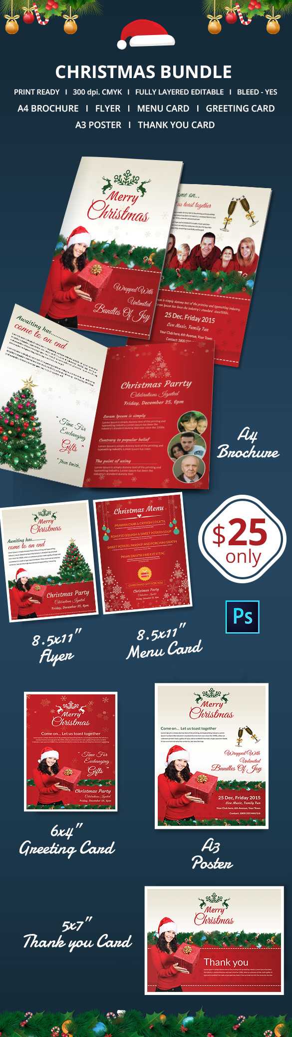 41+ Christmas Brochures Templates - Psd, Word, Publisher With Regard To Christmas Brochure Templates Free