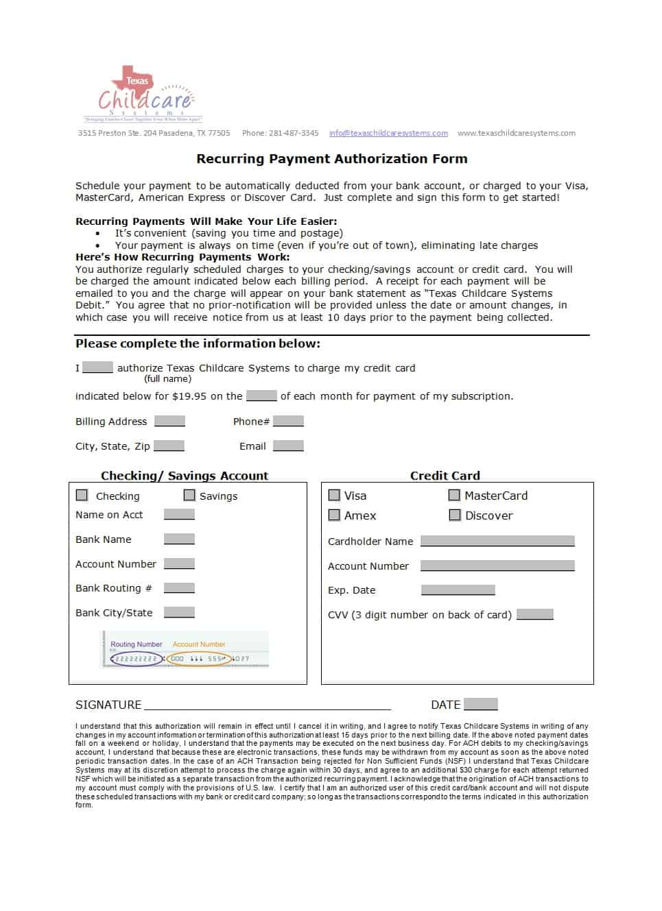 41 Credit Card Authorization Forms Templates {Ready To Use} Inside Authorization To Charge Credit Card Template