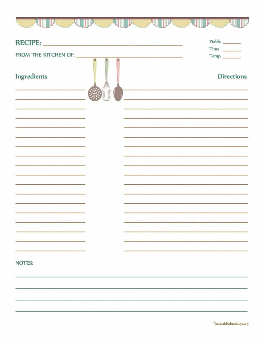 44 Perfect Cookbook Templates [+Recipe Book & Recipe Cards] Throughout Full Page Recipe Template For Word