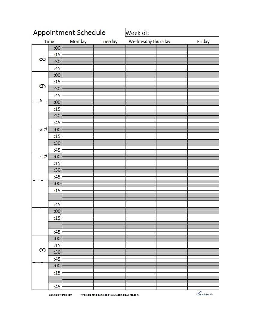 45 Printable Appointment Schedule Templates [& Appointment Inside Medical Appointment Card Template Free