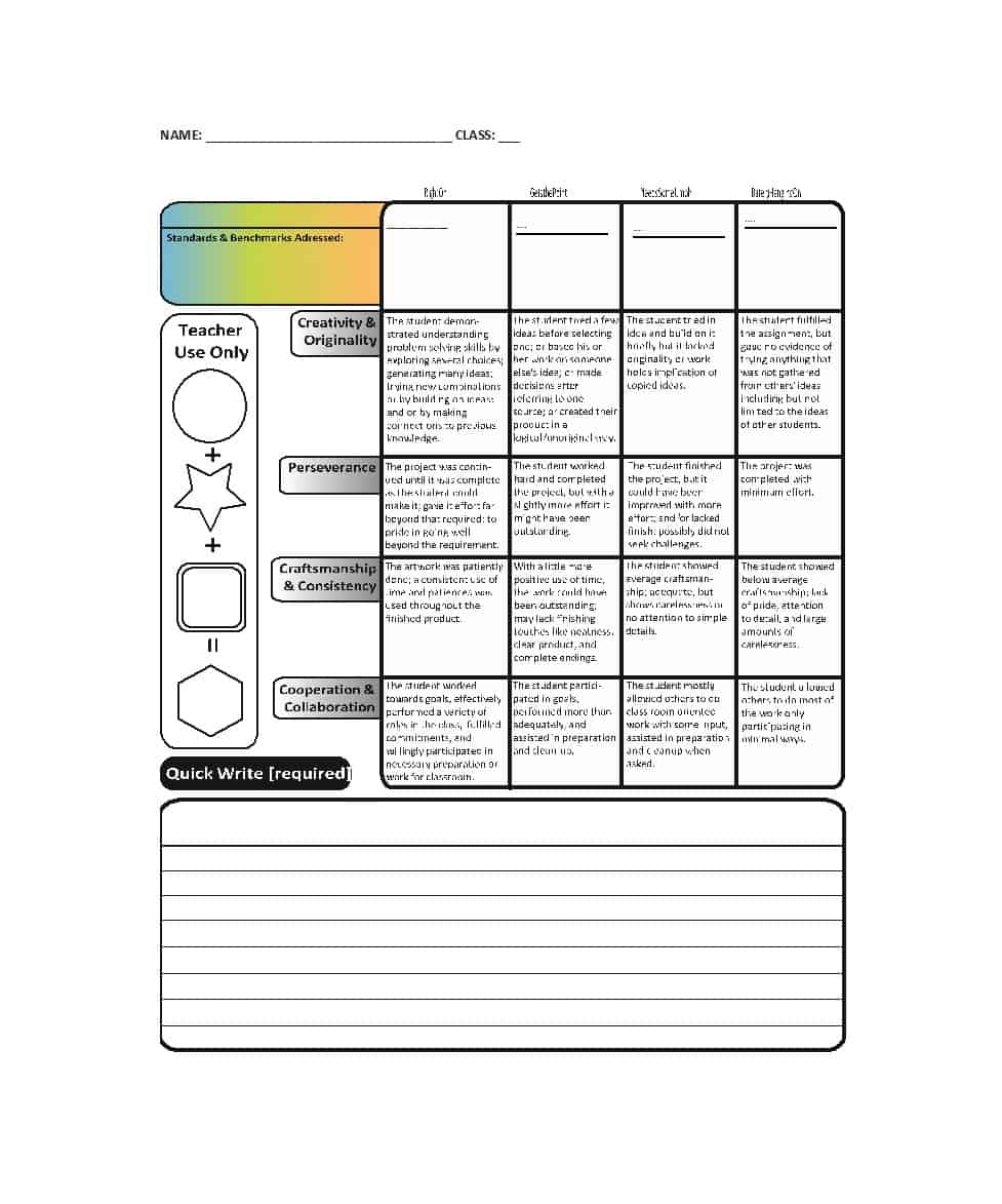 46 Editable Rubric Templates (Word Format) ᐅ Template Lab In Blank Scheme Of Work Template
