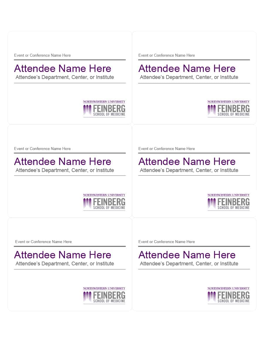 47 Free Name Tag + Badge Templates ᐅ Template Lab Intended For Visitor Badge Template Word