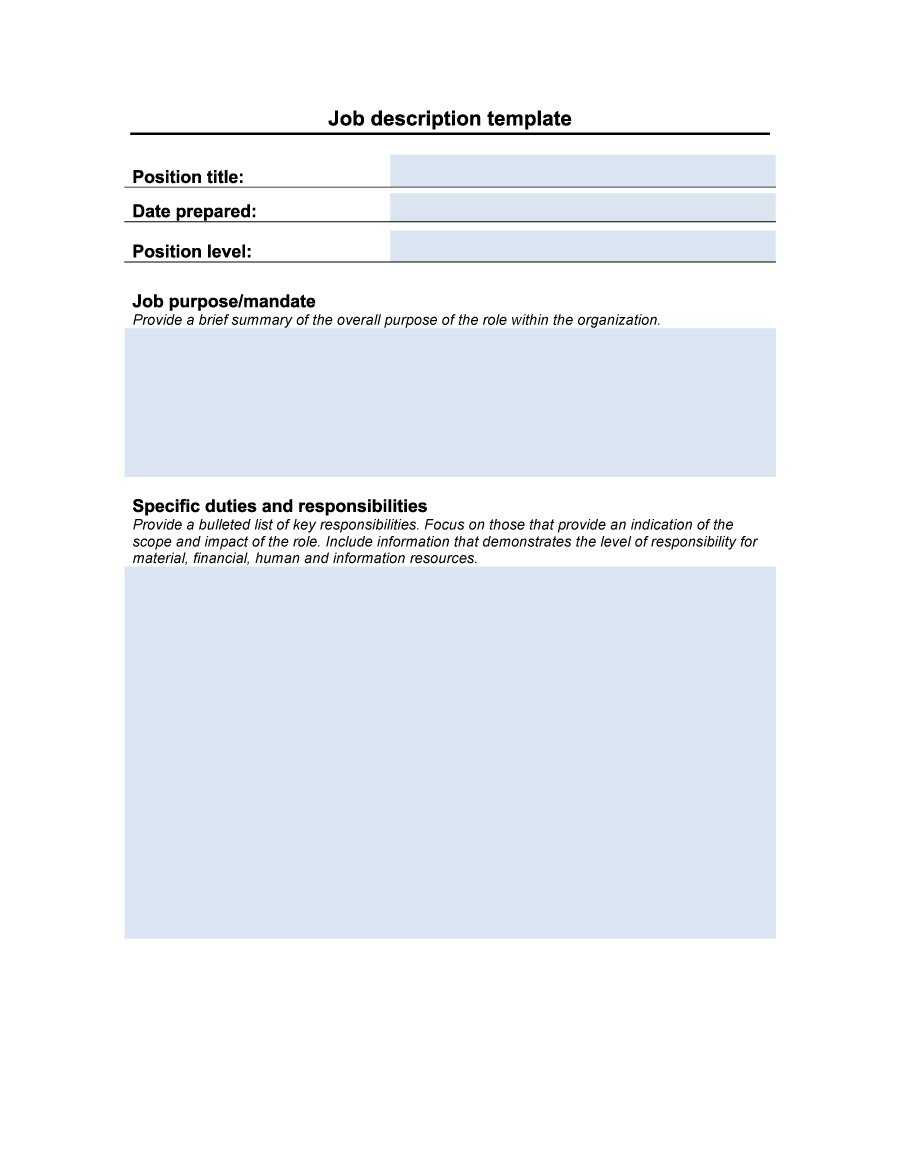 47 Job Description Templates & Examples ᐅ Template Lab Within Job Descriptions Template Word