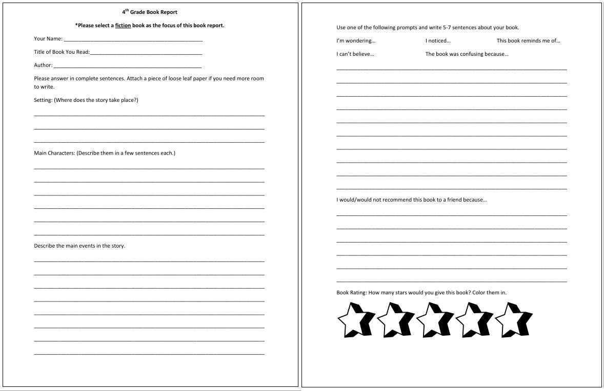 4Th Grade Book Report *pdf Alert* … | Book Reports | 4Th For 4Th Grade Book Report Template