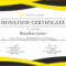 5+ Donation Certificate Template | Instinctual Intelligence Within Donation Certificate Template