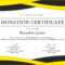 5+ Donation Certificate Template | Instinctual Intelligence Within Donation Certificate Template