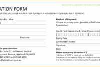 5+ Donation Forms Templates Free | Instinctual Intelligence in Donation Card Template Free