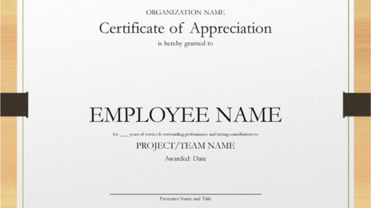 5+ Printable Years Of Service Certificate Templates – Word Within Recognition Of Service Certificate Template