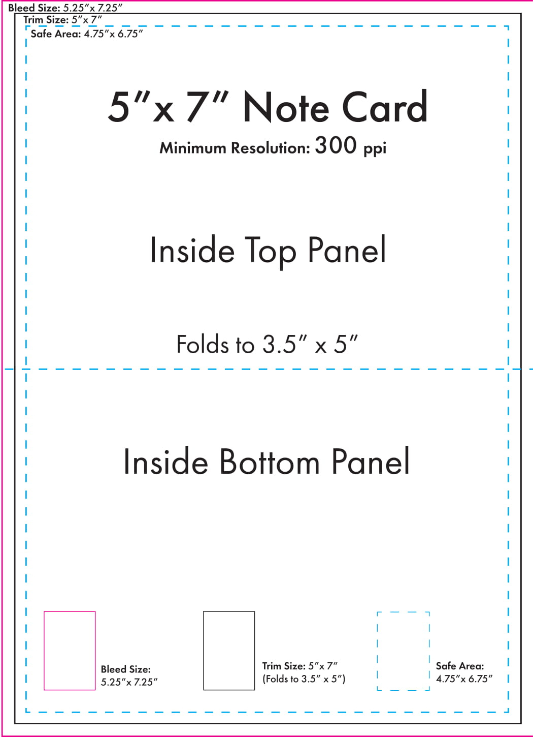 5" X 7" Note Card Template – U.s. Press In 3 By 5 Index Card Template