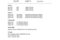50 Free Acting Resume Templates (Word &amp; Google Docs) ᐅ with Theatrical Resume Template Word