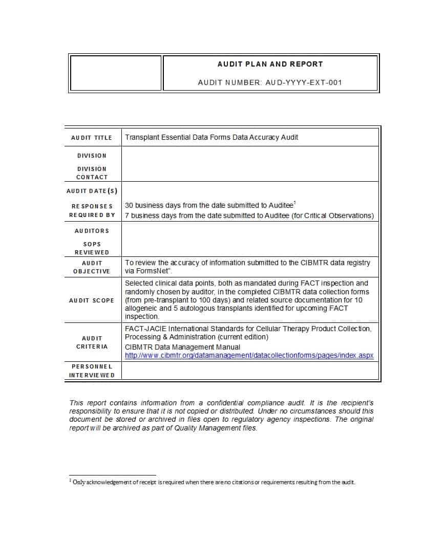 50 Free Audit Report Templates (Internal Audit Reports) ᐅ With Regard To Section 37 Report Template